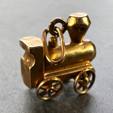 Load image into Gallery viewer, French Mechanical Steam Train Engine 18K Yellow Gold Charm Pendant