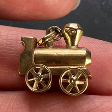 Load image into Gallery viewer, French Mechanical Steam Train Engine 18K Yellow Gold Charm Pendant
