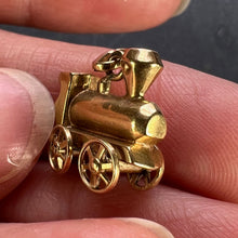 Load image into Gallery viewer, French Mechanical Steam Train Engine 18K Yellow Gold Charm Pendant