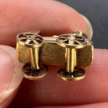 Load image into Gallery viewer, French Mechanical Steam Train Engine 18K Yellow Gold Charm Pendant