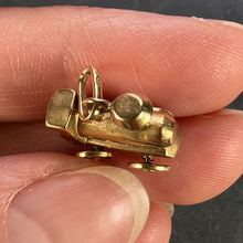 Load image into Gallery viewer, French Mechanical Steam Train Engine 18K Yellow Gold Charm Pendant