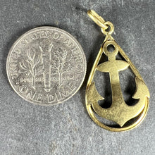 Load image into Gallery viewer, Ships Anchor 18K Yellow Gold Charm Pendant