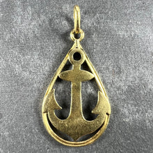 Load image into Gallery viewer, Ships Anchor 18K Yellow Gold Charm Pendant