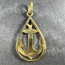 Load image into Gallery viewer, Ships Anchor 18K Yellow Gold Charm Pendant