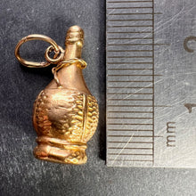 Load image into Gallery viewer, Italian Chianti Wine Bottle 18K Yellow Gold Charm Pendant