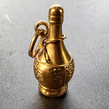 Load image into Gallery viewer, Italian Chianti Wine Bottle 18K Yellow Gold Charm Pendant
