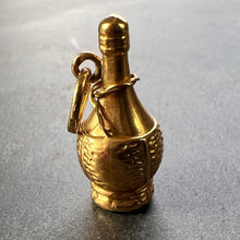 Load image into Gallery viewer, Italian Chianti Wine Bottle 18K Yellow Gold Charm Pendant