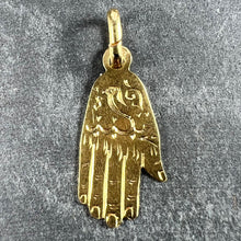 Load image into Gallery viewer, Hamsa Hand Protective 18K Yellow Gold Charm Pendant