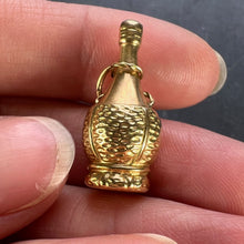 Load image into Gallery viewer, Italian Chianti Wine Bottle 18K Yellow Gold Charm Pendant