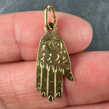 Load image into Gallery viewer, Hamsa Hand Protective 18K Yellow Gold Charm Pendant
