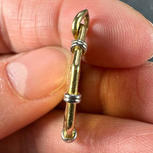 Load image into Gallery viewer, French Vernier Vercingetorix Gaul 18K White Yellow Gold Charm Pendant