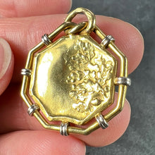 Load image into Gallery viewer, French Vernier Vercingetorix Gaul 18K White Yellow Gold Charm Pendant