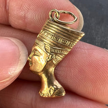 Load image into Gallery viewer, 18K Yellow Gold Nefertiti Charm Pendant