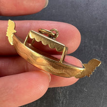 Load image into Gallery viewer, Italian Gondola 18K Yellow Gold Charm Pendant