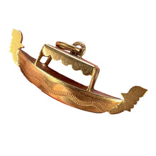 Load image into Gallery viewer, Italian Gondola 18K Yellow Gold Charm Pendant