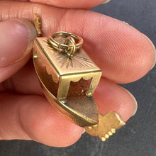 Load image into Gallery viewer, Italian Gondola 18K Yellow Gold Charm Pendant
