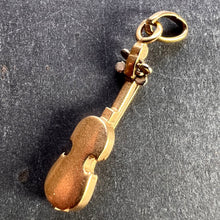 Load image into Gallery viewer, French Violin 18K Yellow White Gold Charm Pendant