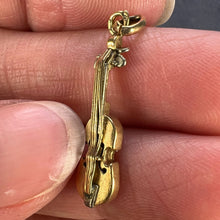 Load image into Gallery viewer, French Violin 18K Yellow White Gold Charm Pendant