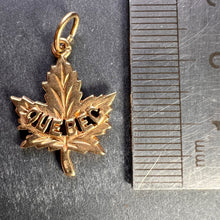 Load image into Gallery viewer, Canada Maple Leaf Quebec 14K Yellow Gold Charm Pendant