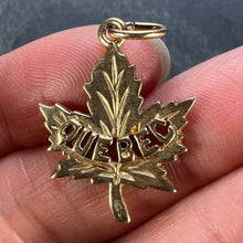 Load image into Gallery viewer, Canada Maple Leaf Quebec 14K Yellow Gold Charm Pendant