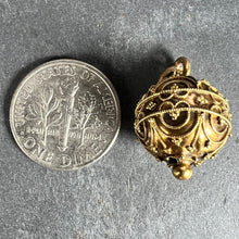 Load image into Gallery viewer, French 18K Yellow Gold Filigree Sphere Charm Pendant