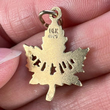 Load image into Gallery viewer, Canada Maple Leaf Quebec 14K Yellow Gold Charm Pendant