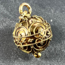 Load image into Gallery viewer, French 18K Yellow Gold Filigree Sphere Charm Pendant
