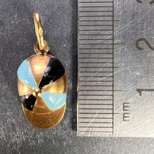Load image into Gallery viewer, Italian Horse Rider Jockey Hat 18K Yellow Gold Enamel Charm Pendant