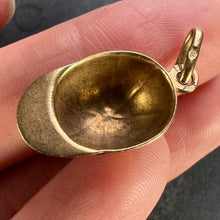 Load image into Gallery viewer, Italian Horse Rider Jockey Hat 18K Yellow Gold Enamel Charm Pendant