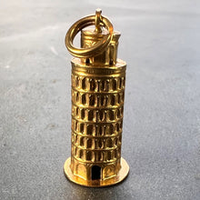 Load image into Gallery viewer, Italian Leaning Tower of Pisa 18K Yellow Gold Charm Pendant