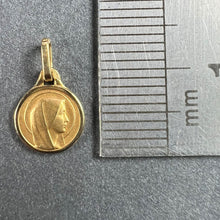 Load image into Gallery viewer, Small French Virgin Mary 18K Yellow Gold Medal Pendant Charm