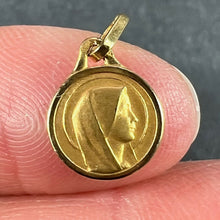 Load image into Gallery viewer, Small French Virgin Mary 18K Yellow Gold Medal Pendant Charm