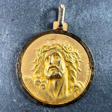 Load image into Gallery viewer, French Grun 18K Yellow Gold Jesus Christ Crown of Thorns Medal Charm Pendant