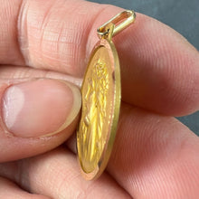 Load image into Gallery viewer, French Grun 18K Yellow Gold Jesus Christ Crown of Thorns Medal Charm Pendant