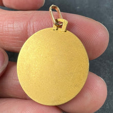 Load image into Gallery viewer, French Grun 18K Yellow Gold Jesus Christ Crown of Thorns Medal Charm Pendant
