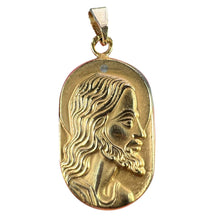 Load image into Gallery viewer, French Butsch 18K Yellow Gold Jesus Christ Medal Charm Pendant