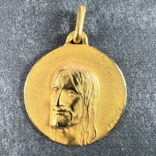 Load image into Gallery viewer, French Augis 18K Yellow Gold Jesus Christ Medal Charm Pendant
