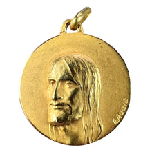 Load image into Gallery viewer, French Augis 18K Yellow Gold Jesus Christ Medal Charm Pendant