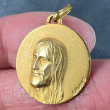 Load image into Gallery viewer, French Augis 18K Yellow Gold Jesus Christ Medal Charm Pendant