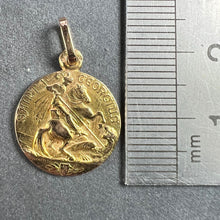 Load image into Gallery viewer, French St George and the Dragon 18K Yellow Gold Medal Pendant