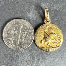 Load image into Gallery viewer, French St George and the Dragon 18K Yellow Gold Medal Pendant