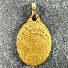 Load image into Gallery viewer, French 18K Yellow Gold St Therese Medal Charm Pendant