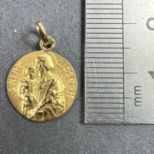 Load image into Gallery viewer, French Saint Joseph and Jesus 18K Yellow Gold Medal Pendant