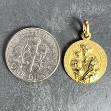 Load image into Gallery viewer, French Saint Joseph and Jesus 18K Yellow Gold Medal Pendant