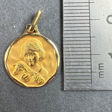 Load image into Gallery viewer, French Augis Saint John the Baptist Lamb 18K Yellow Gold Medal Pendant