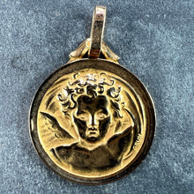 Load image into Gallery viewer, French Grun Raphael’s Cherub 18K Yellow Gold Medal Pendant