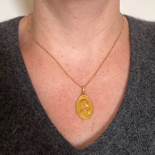 Load image into Gallery viewer, French Sellier Virgin Mary 18K Yellow Gold Medal Charm Pendant