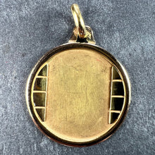 Load image into Gallery viewer, French Round Bricks 18K Yellow Gold Medal Pendant