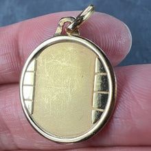 Load image into Gallery viewer, French Round Bricks 18K Yellow Gold Medal Pendant