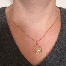 Load image into Gallery viewer, 9K Yellow Gold Glass Duck Charm Pendant